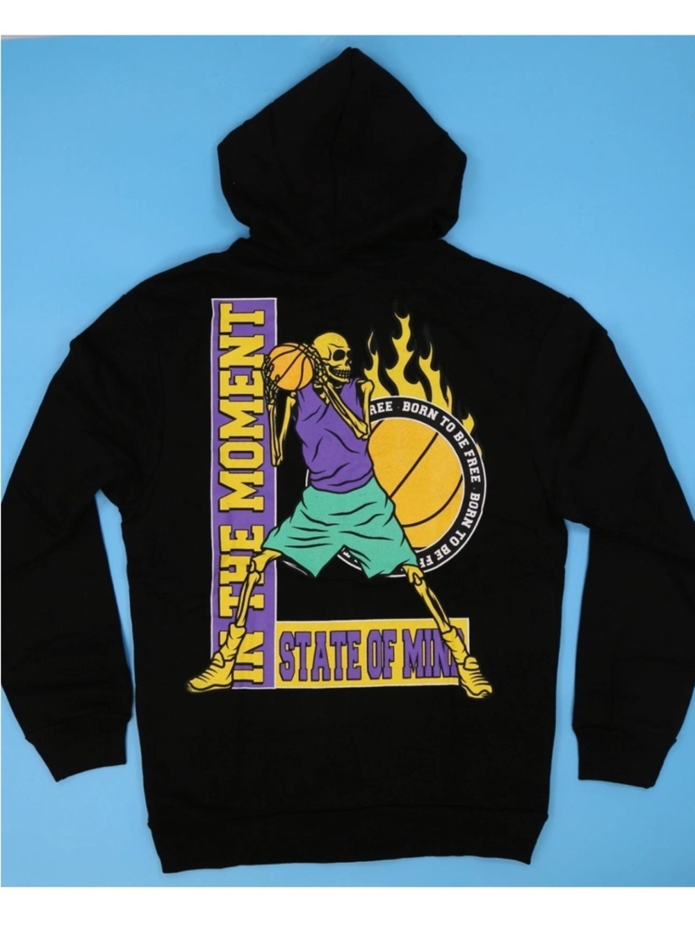 Chemistry Black Basketball Hoodie Born to be Free NWT Size X-Large